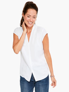 Nic+Zoe Cap Sleeve Blouse