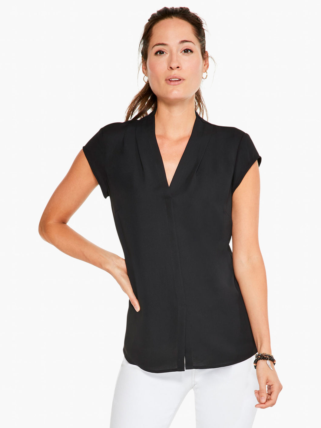 Nic+Zoe Cap Sleeve Blouse